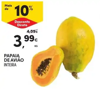 Continente Papaiá de avião inteira promoção