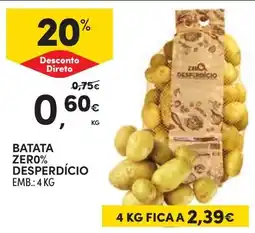 Continente batata zero% desperdício promoção