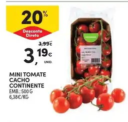 Continente Mini tomate cacho continente promoção