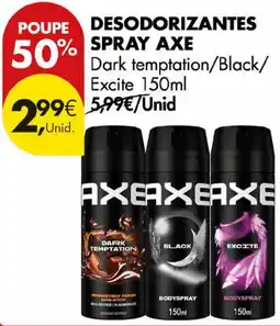 Pingo Doce Desodorizantes spray axe promoção
