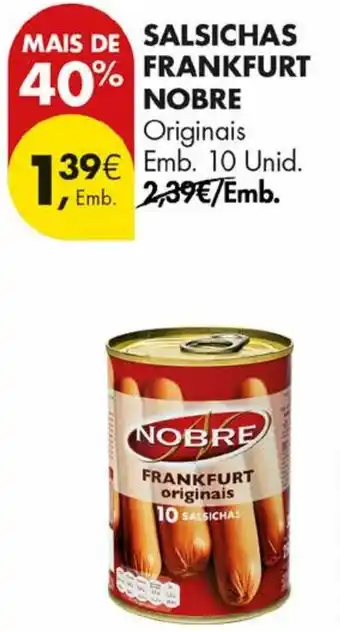 Pingo Doce salsichas frankfurt nobre promoção