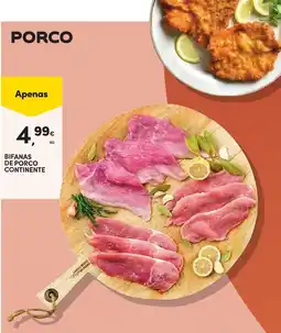 Continente Bifanas de porco continente promoção