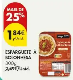 Pingo Doce Esparguete à Bolonhesa promoção