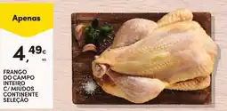 Continente Frango do campo inteiro c/ miúdos continente seleção promoção