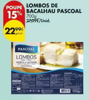 Pingo Doce lombos de bacalhau pascoal promoção