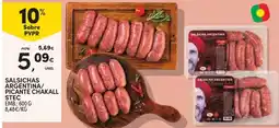 Continente Salsichas argentina/picante chakall stec promoção