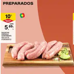 Continente Salsicha crioula continente promoção