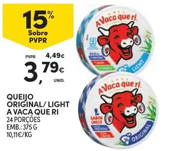 Continente queijo original / light a vaca que ri promoção