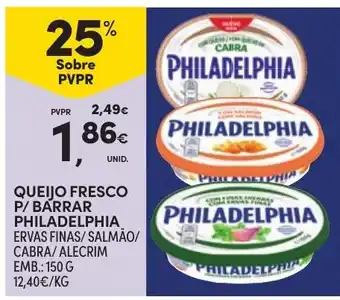 Continente queijo fresco p/ barrar philadelphia promoção