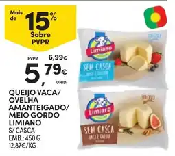Continente Queijo vaca/ovelha amanteigado/meio gordo limiano promoção