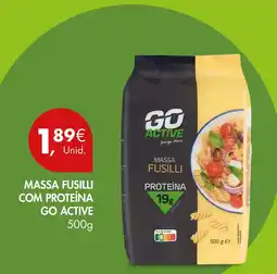 Pingo Doce Massa fusilli com proteína go active promoção