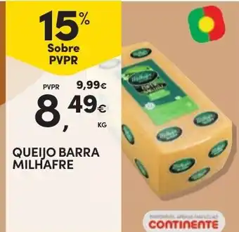 Continente Queijo barra milhafre promoção