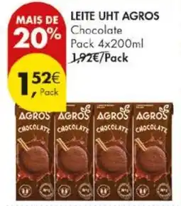 Pingo Doce Leite uht agros chocolate promoção