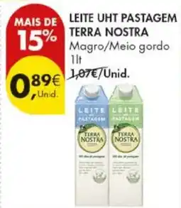 Pingo Doce Leite uht pastagem terra nostra promoção
