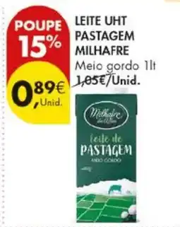 Pingo Doce Leite de pastagem meio gordo promoção