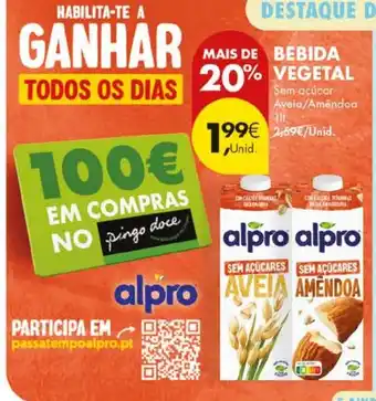 Pingo Doce bebida vegetal alpro promoção