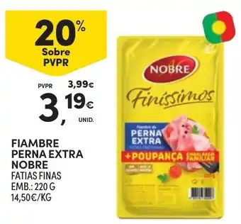 Continente Fiambre perna extra nobre fatias finas promoção