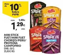 Continente Snack'in mini fuet promoção