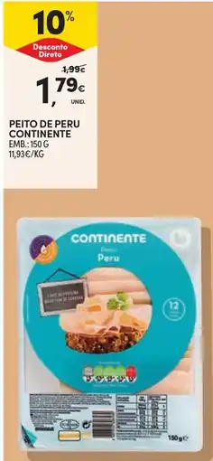 Continente Peito de peru continente promoção