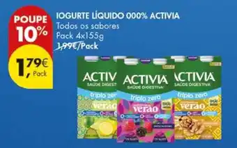 Pingo Doce Iogurte líquido 000% activia promoção