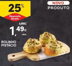 Continente rolinho pistácio promoção