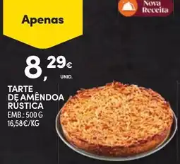 Continente Tarte de amêndoa rústica promoção