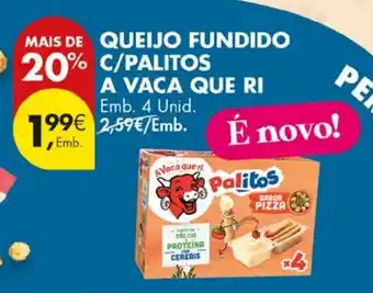 Pingo Doce Queijo fundido c/palitos a vaca que ri promoção