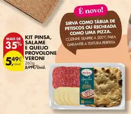 Pingo Doce Kit pinsa, salame e queijo provolone veroni promoção