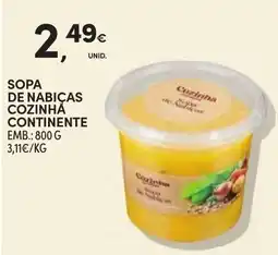 Continente Sopa de nabicas cozinhã continente promoção