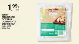 Continente Tofu biológico cozinha continente equilíbrio promoção
