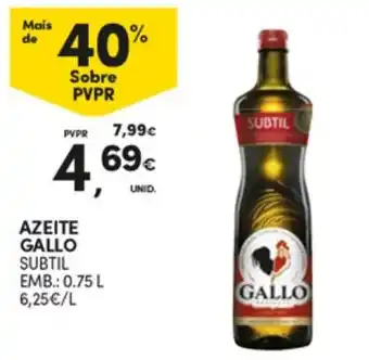 Continente Azeite gallo subtil promoção