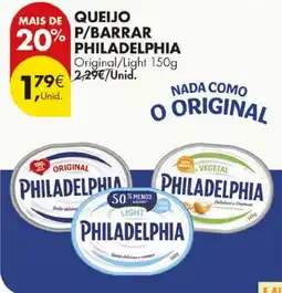 Pingo Doce queijo p/barrar philadelphia original/light promoção
