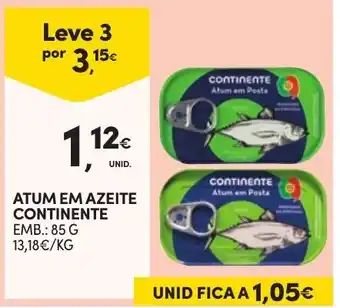 Continente Atum em azeite continente promoção