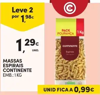 Continente massas espirais continente promoção