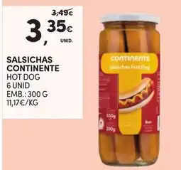 Continente Salsichas continente hot dog promoção