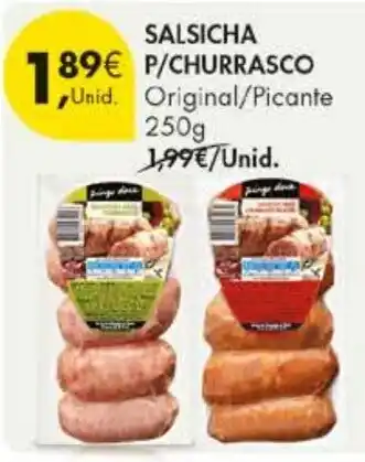 Pingo Doce Salsicha p/churrasco original/picante promoção