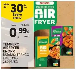 Continente Tempero airfryer knorr batatas/frango promoção