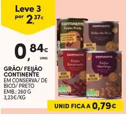 Continente Grão/ Feijão Continente promoção