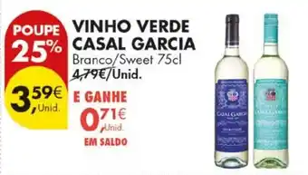 Pingo Doce vinho verde casal garcia promoção