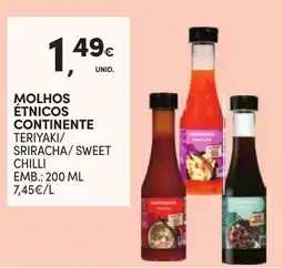 Continente molhos étnicos continente promoção