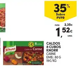 Continente Caldo de carne knorr promoção