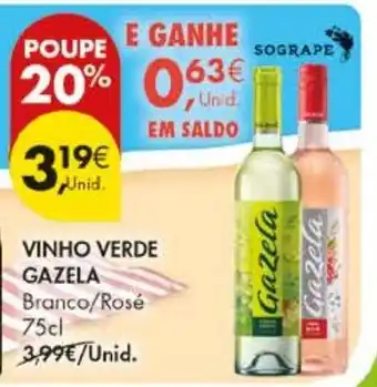 Pingo Doce vinho verde gazela branco/rosé promoção