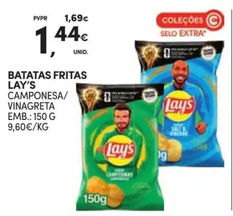 Continente batatas fritas lay's camponesa/vinagreta promoção