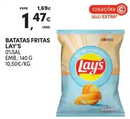 Continente Batatas fritas lay's 0%sal promoção