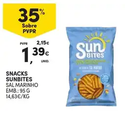 Continente Snacks sunbites sal marinho promoção