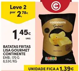 Continente batatas fritas lisa gourmet continente promoção