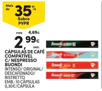 Continente Cápsulas de café compatível c/ nespresso buondi promoção