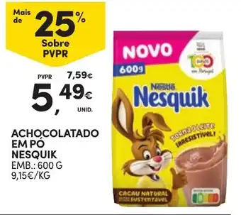 Continente Achocolatado em pó nesquik promoção