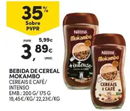 Continente Bebida de cereal mokambo cereais e café promoção