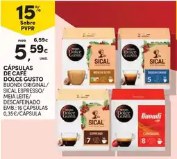Continente Cápsulas de café dolce gusto promoção